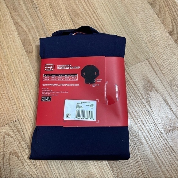 Wrangler Workwear Performance Baselayer Top NWT Blue 2X Cool Carpenter Nylon - Picture 3 of 3
